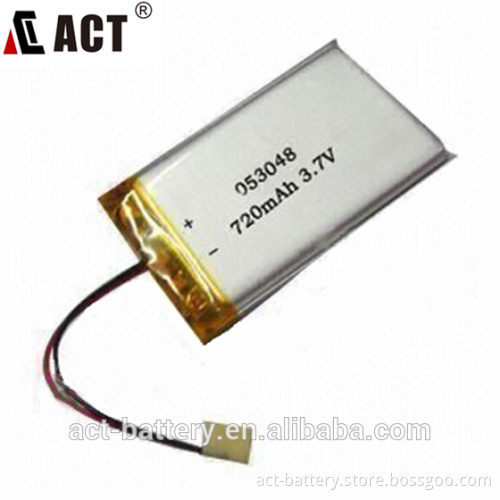 lithium ion battery 3.7v 720mah 053048 li-ion battery